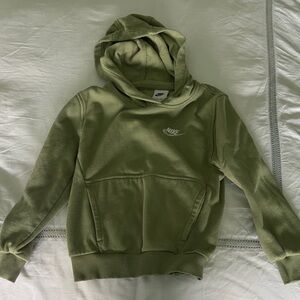 Nike Olive Green Pullover Hoodie with Hood